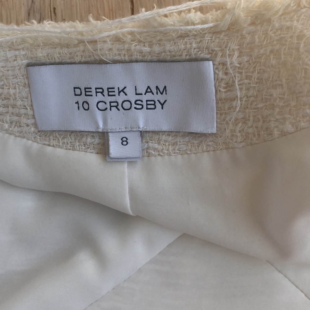 10 Crosby Derek Lam White Distressed Jacket 8 - Picture 9 of 11